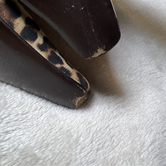 Linea Paolo Size 7.5 Bootie Stiletto Heel Leopard Print Zipper Close Pointed Toe - Picture 13 of 13